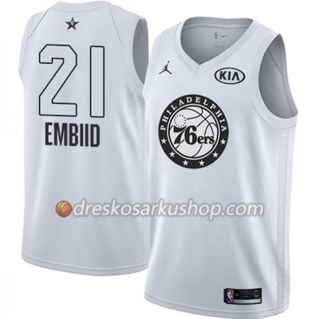 Muški NBA Dres Philadelphia 76ers Joel Embiid 21 2018 All-Star Jordan Brand Bijela Swingman